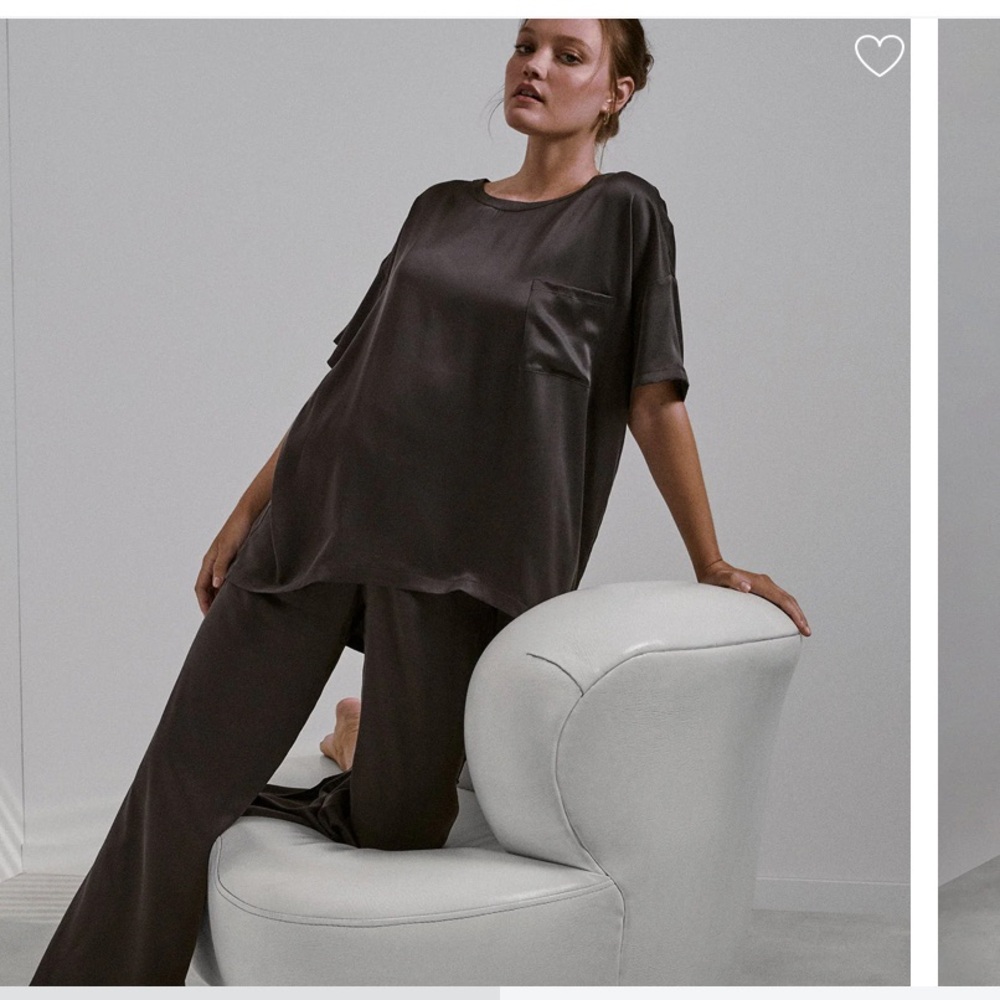 Lunya Washable Silk Tee in Meditative Gray (sold out online)